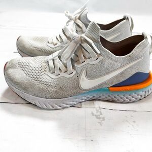 Nike Cream and Gray React Sneakers